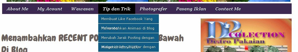 Menambah Menubar Di Bawah Header Menu Bar