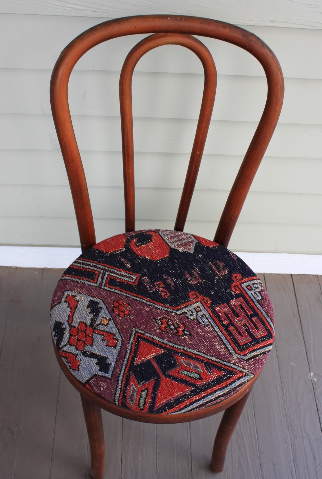 Christie Chase bentwood kilim seat cover