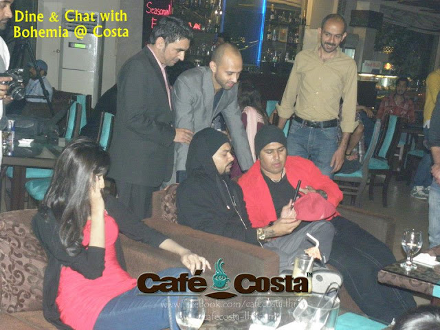 Dine & Chat with BOHEMIA the punjabi rapper at Cafe Costa in Lahore. Images Download