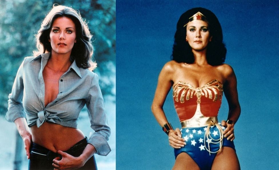 miley cyrus eyebrows: Lynda Carter ("Wonder Woman") .