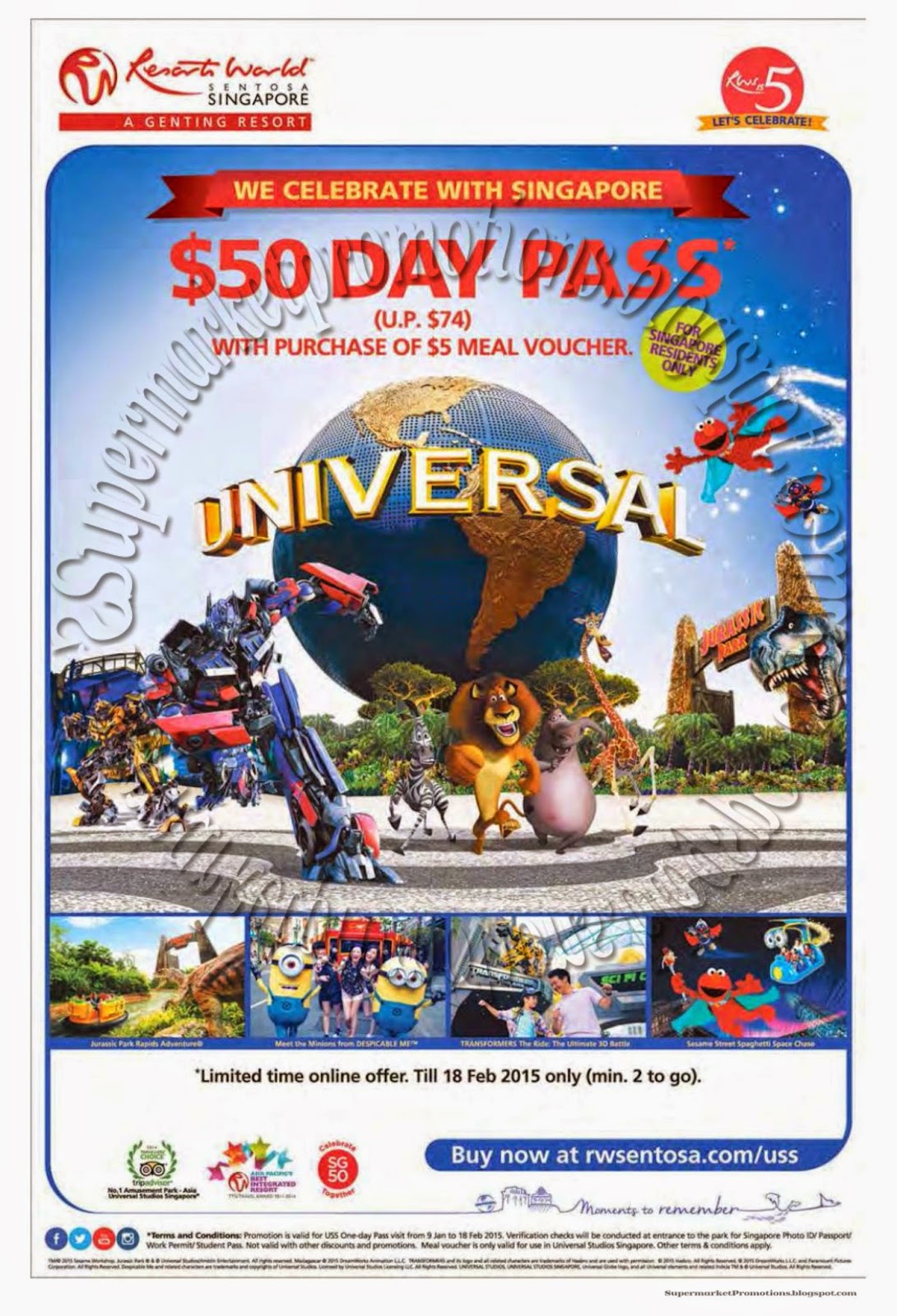 Universal Studios Singapore We Celebrate With Singapore 09 January 2015