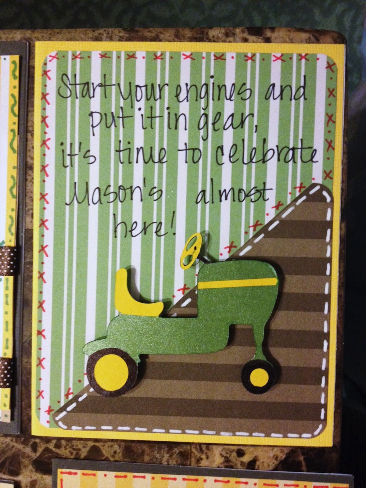 LMCreations-She Cave: John Deere Baby Shower invitations