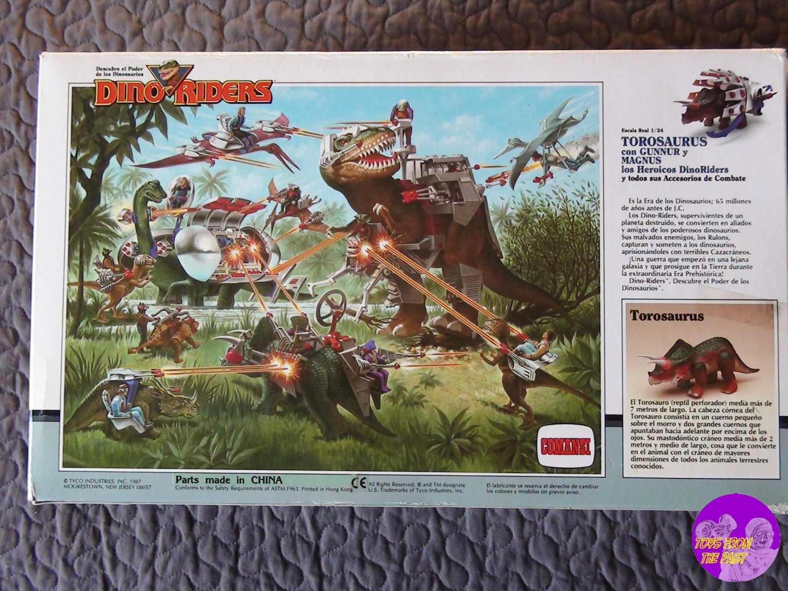 Toys from the Past 159 DINO RIDERS TOROSAURUS with GUNNUR and