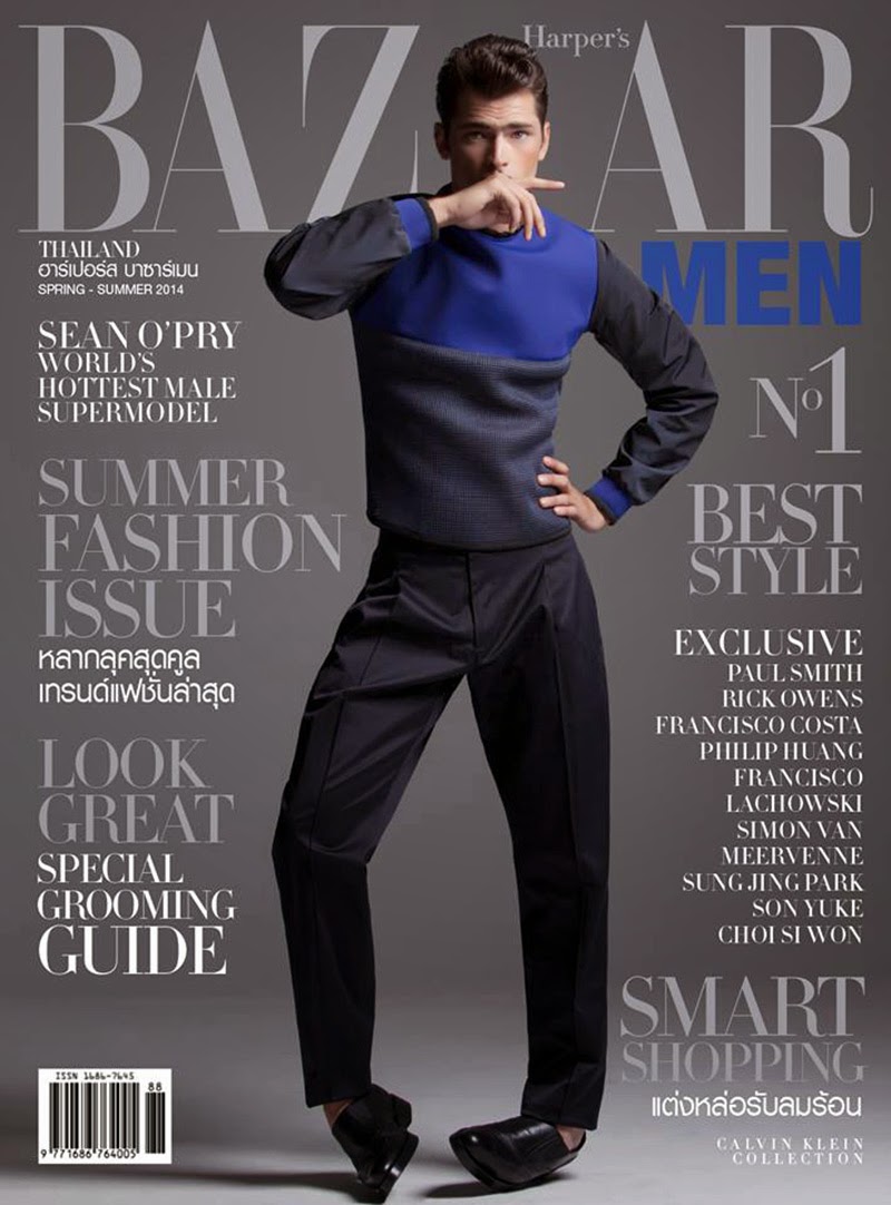 Sean O'Pry en portada de Harper's Bazaar Men Tailandia Spring 2014