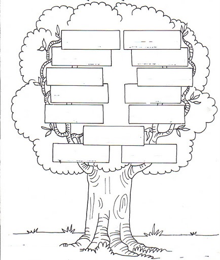 arbol genealogico para colorear