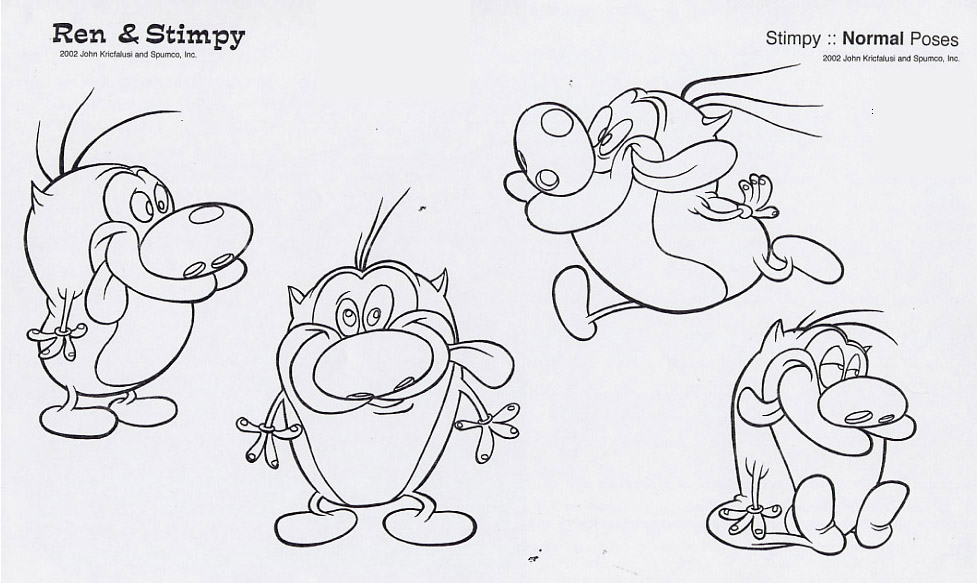 Cartoon Concept Design Ren and Stimpy Model Sheets