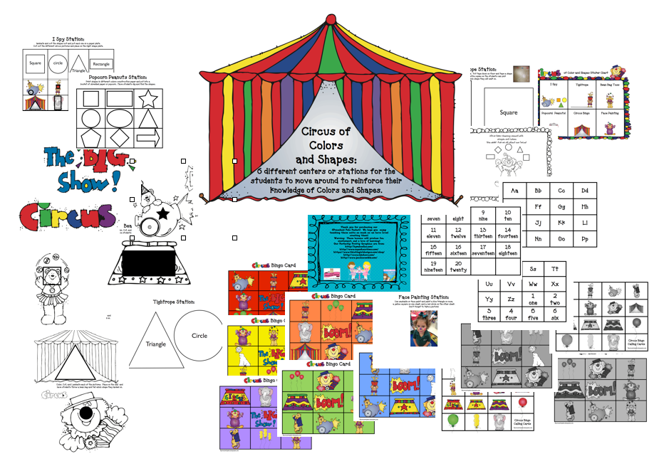 2 Preschool Pals Circus of Colors and Shapes