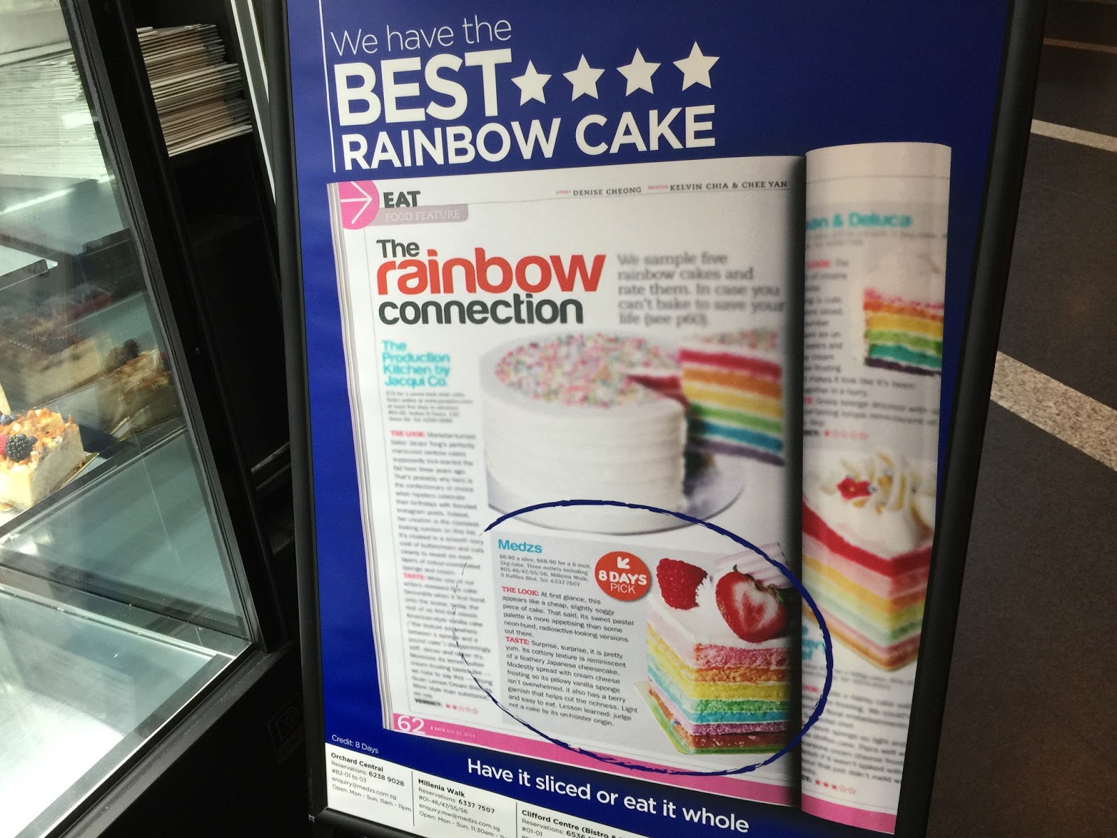 8 Days - MEDZS Bistro and Bar Rainbow Cake