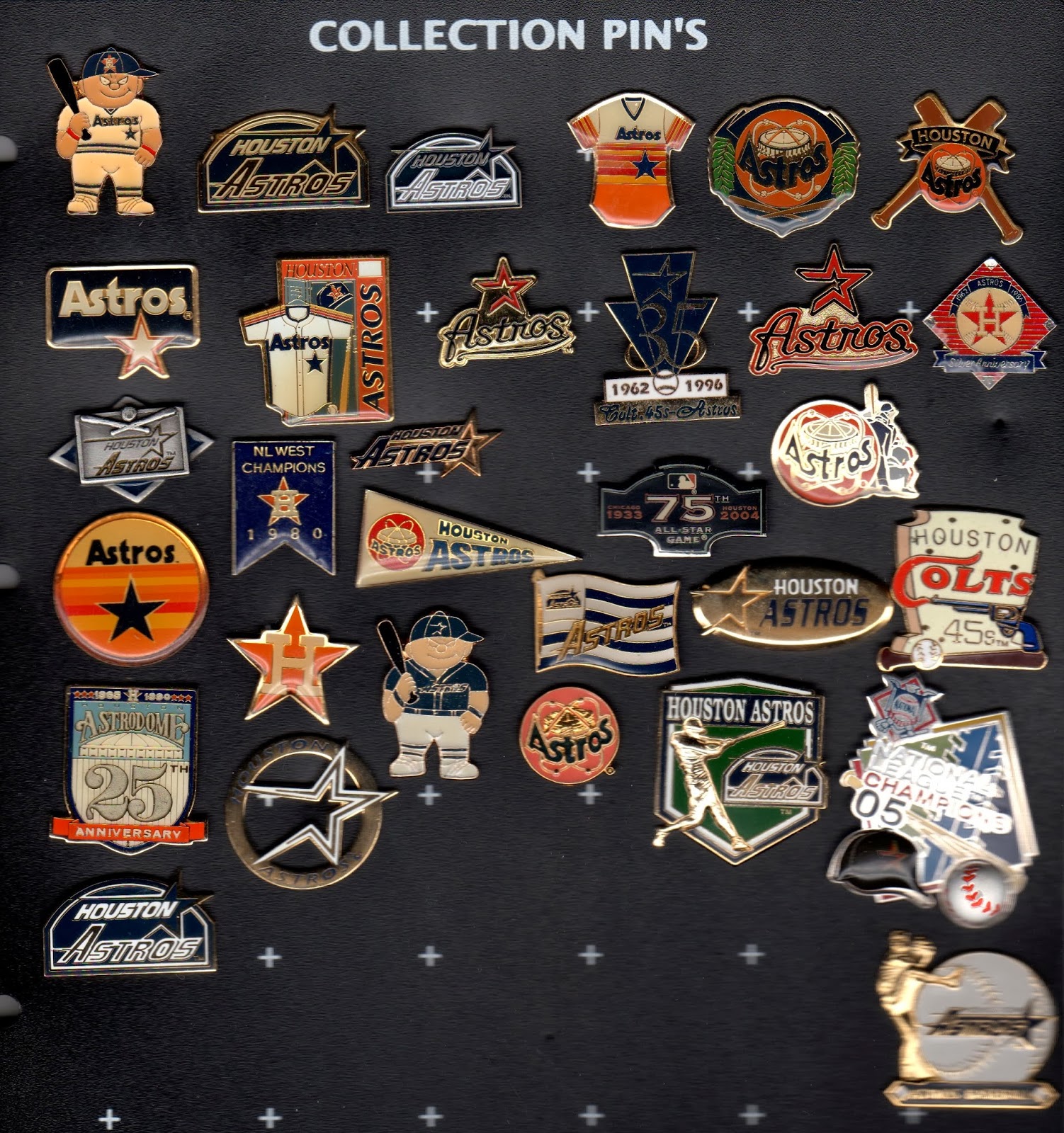 baseball pin collection display collecting MLB baseball team pins