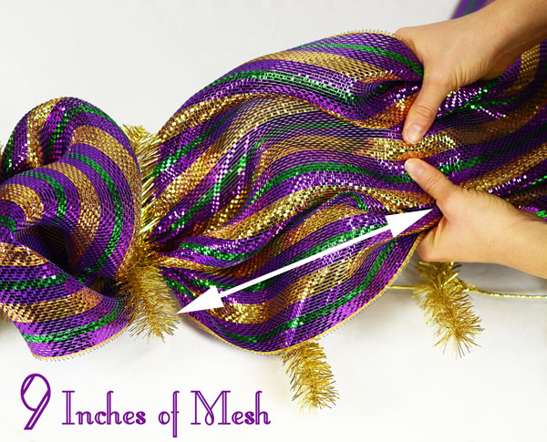 mardi gras mesh garland