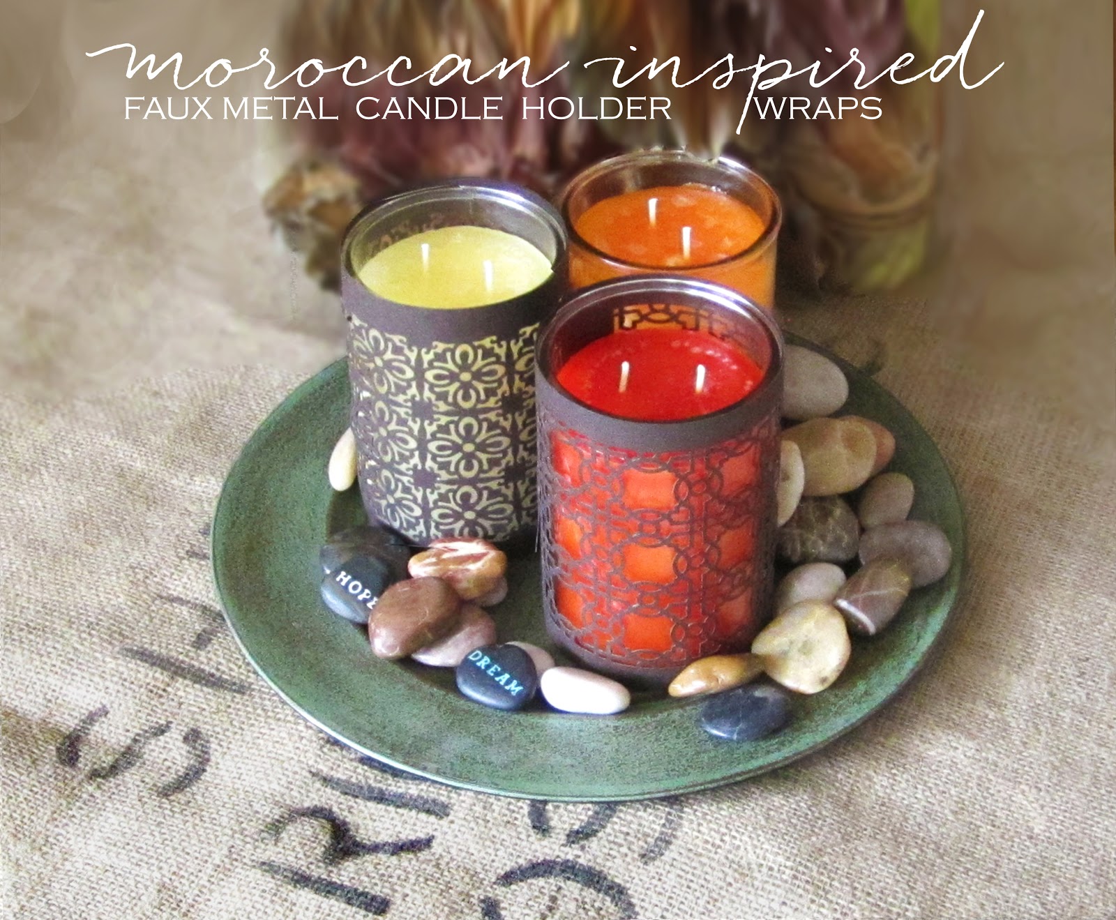 365 Designs Moroccan Quatrefoil Candle wraps feat. American Home™ by