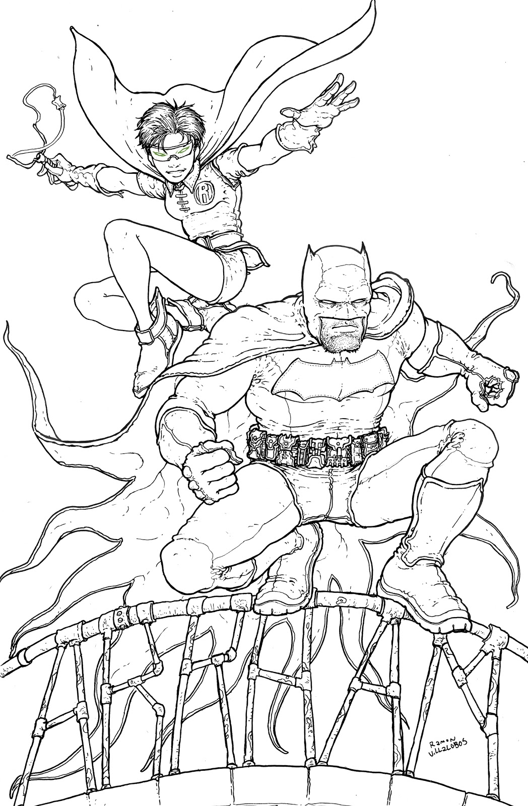 Dark Knight Returns Sketch Coloring Page