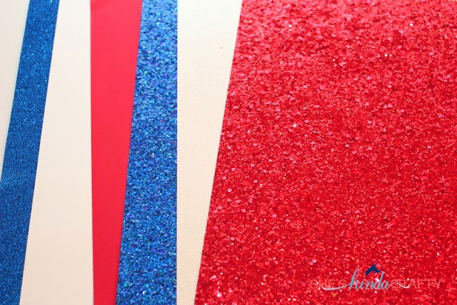 Glitter Banner USA 4th of July