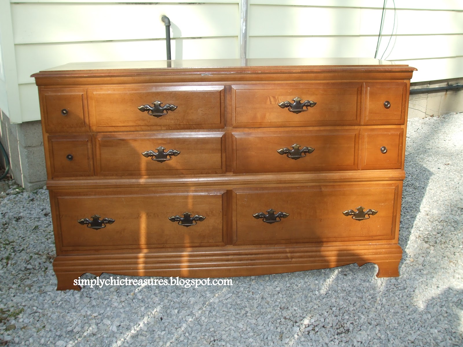 Simply Chic Treasures Maple Dresser Makeover