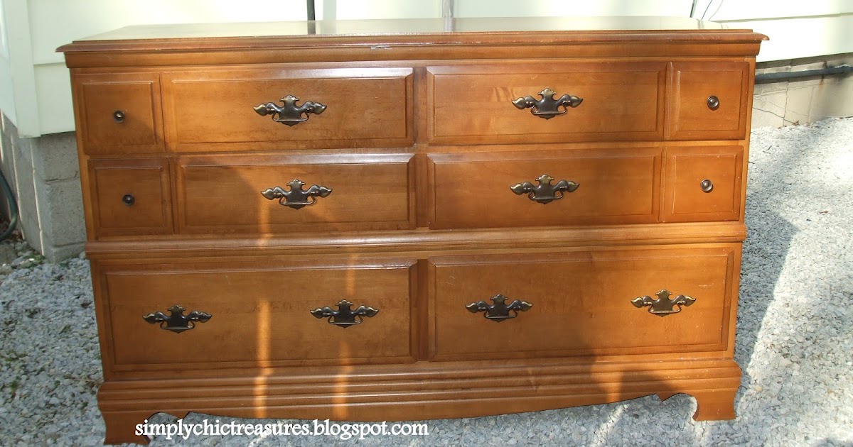 simply chic treasures Maple Dresser Makeover