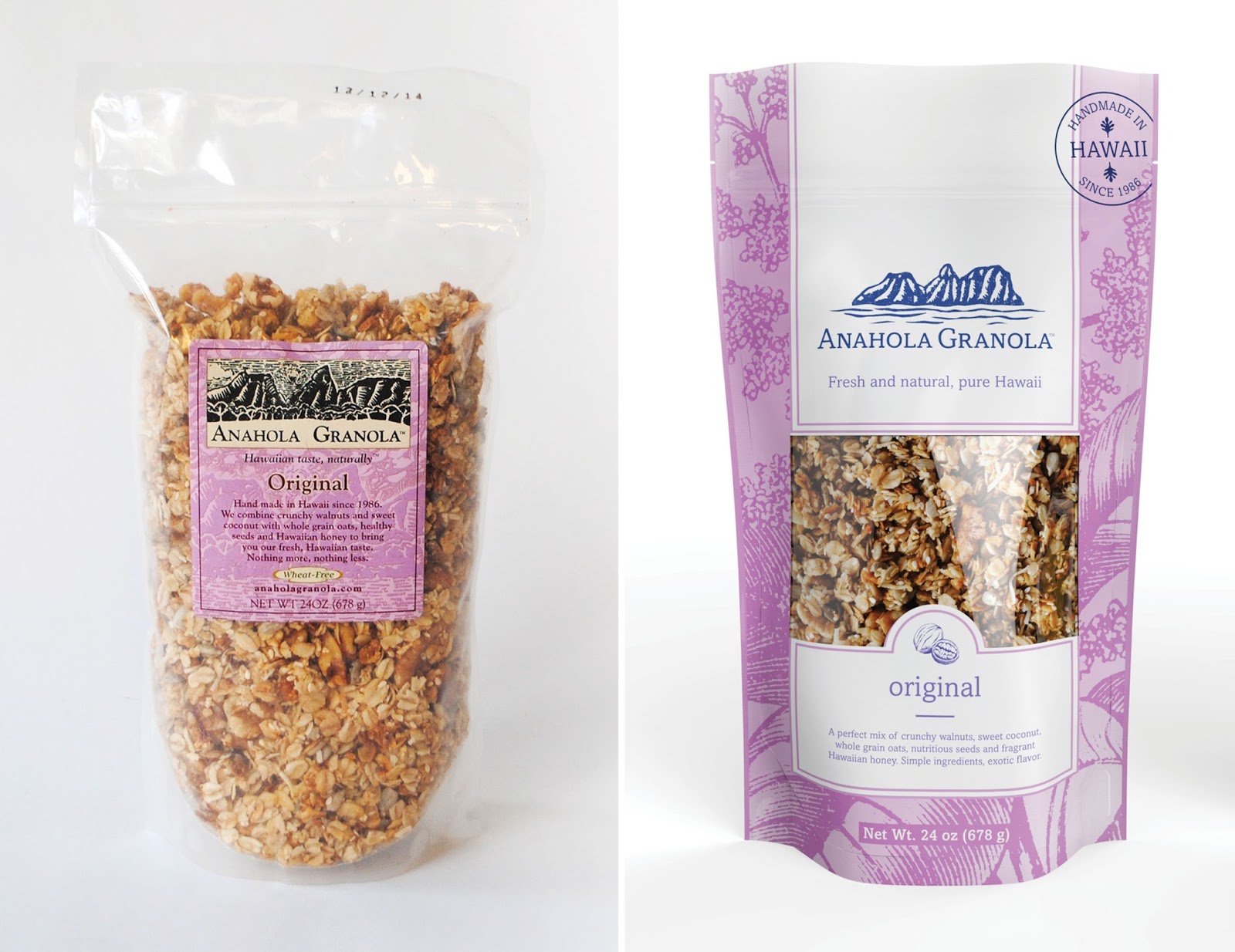 Before & After Anahola Granola Packaging Of The World