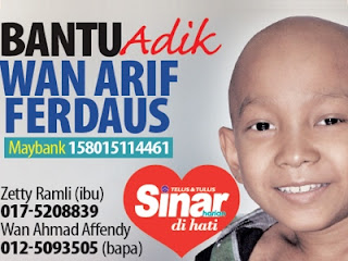 Wan Arif: 'Mama, tolong doakan abang'