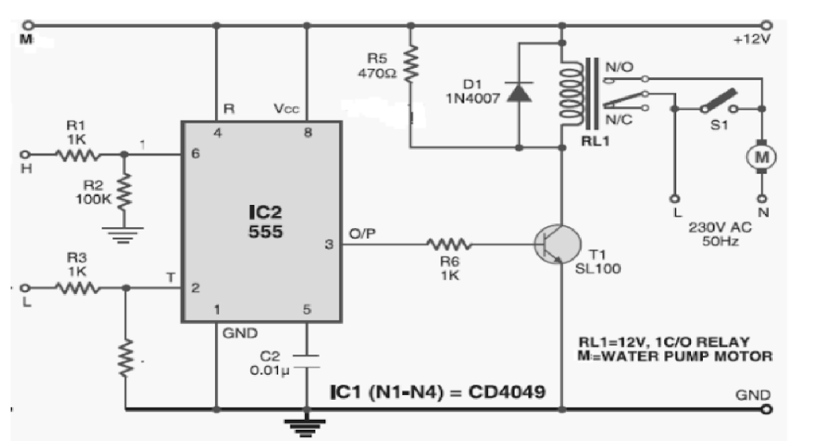 PDITEC student community Water level controller using 555 timer