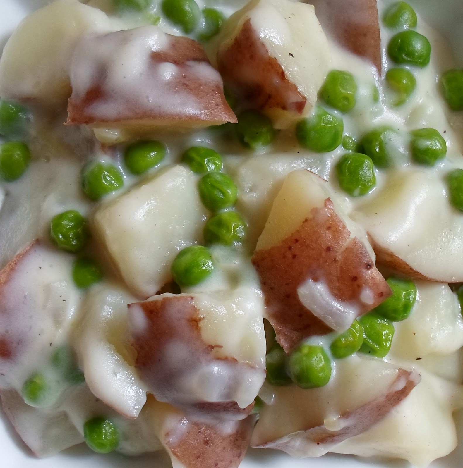 Happier Than A Pig In Mud Creamy Red Potatoes and Peas
