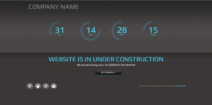 Speedo Under Construction Mobile Website Template