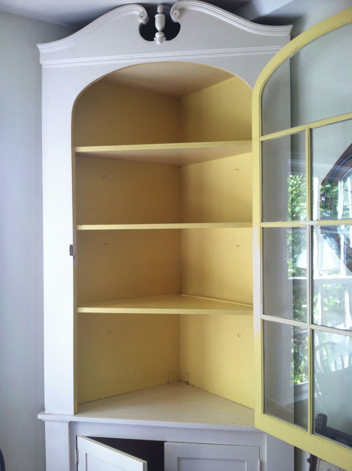 Cordelia's Cottage Corner Cupboard Painted and Redecorated!