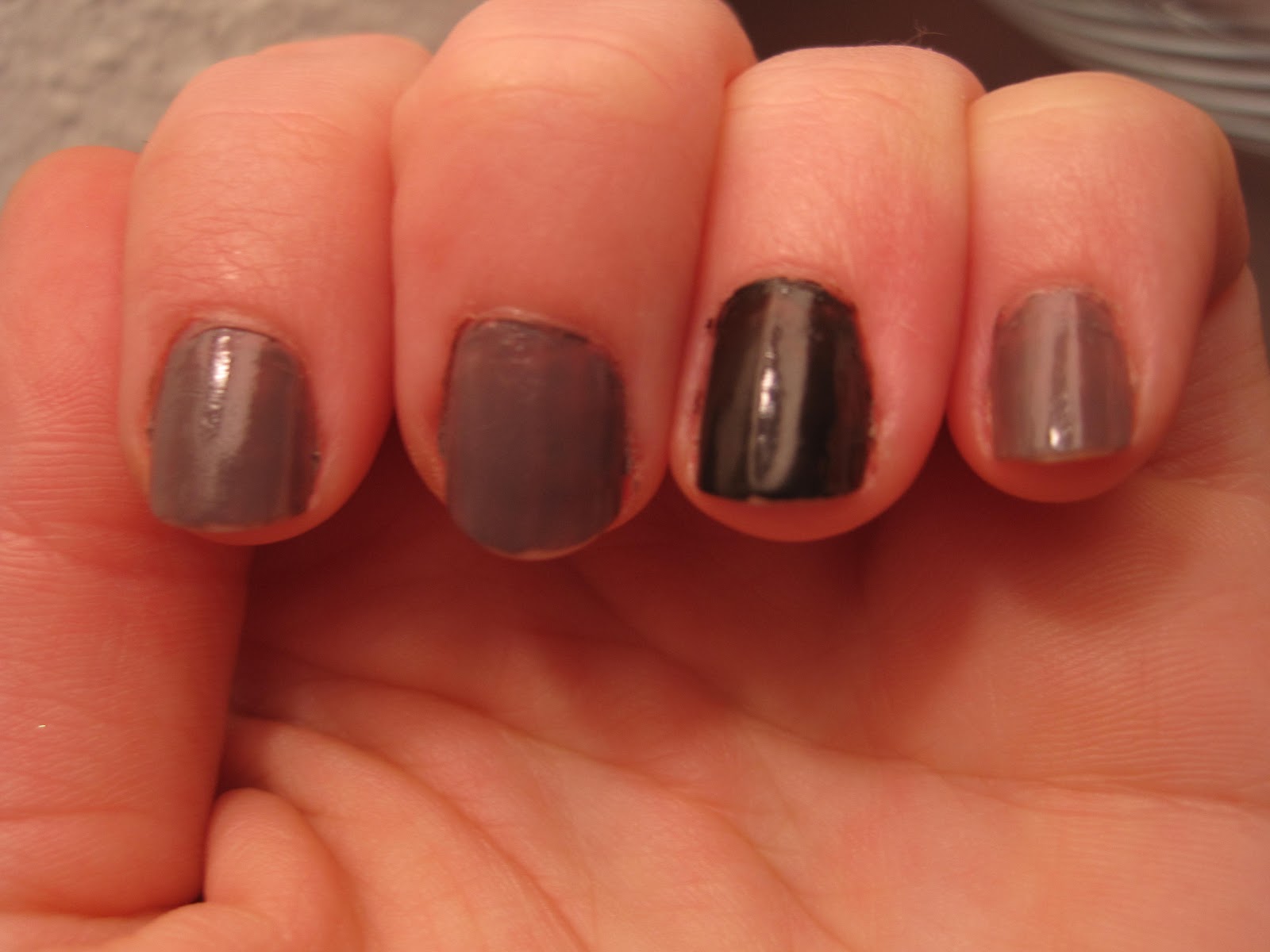 No More Tees Eh sweater and ugly nail polish