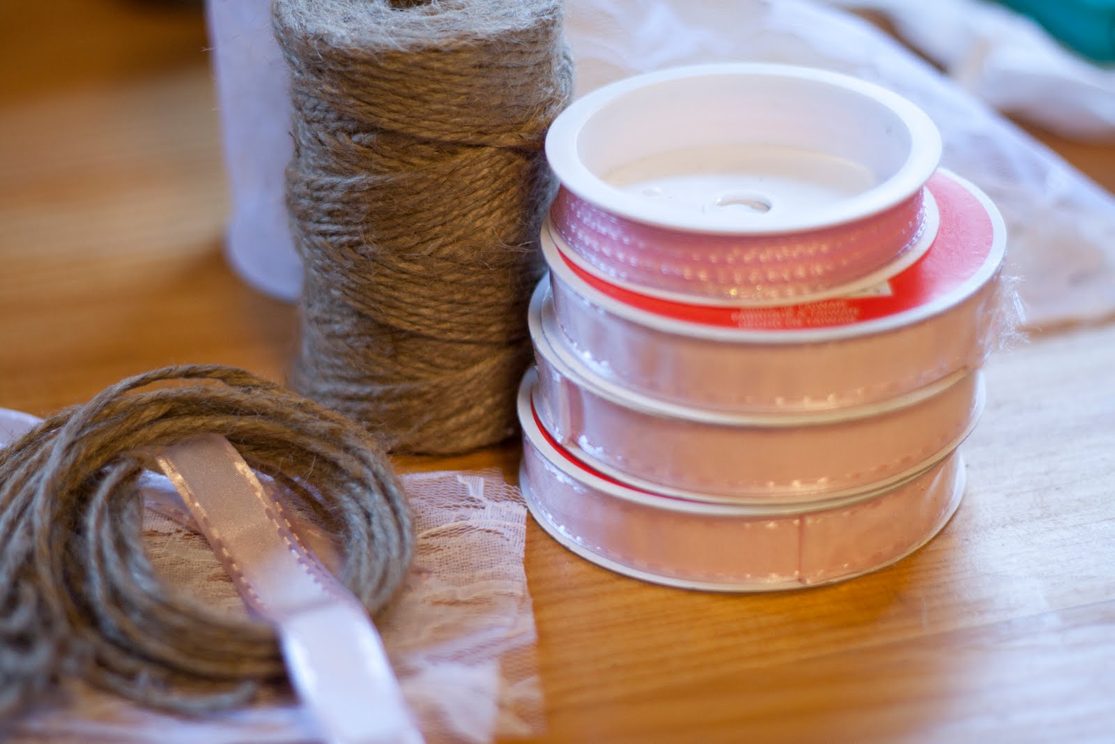 Good Things Come to those that Wait DIY Lace, Twine and Satin Ribbon