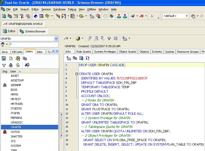 Shahid's Oracle DBA Blog Restore or Refresh Schema using Import/Export