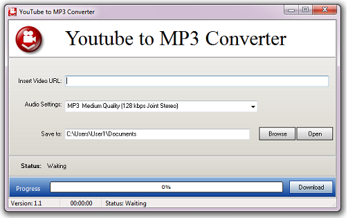 YouTube to MP3 Converter start YouTube to MP3 Converter start