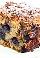 Old-Fashioned Blueberry Buckle with Lemon Syrup Topping (GF) (DF)