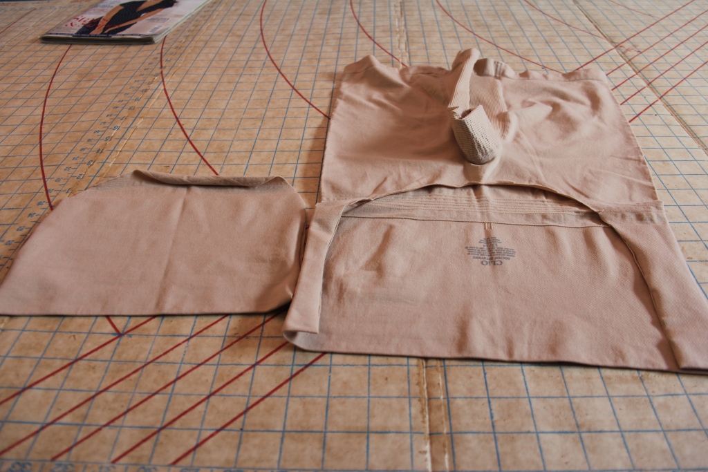 DIY maternity shapewear lower your presser foot