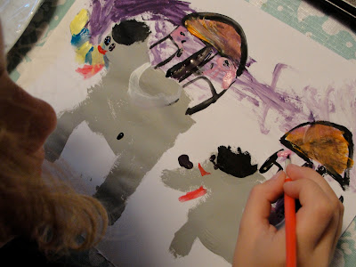 Indian elephant paintings by child