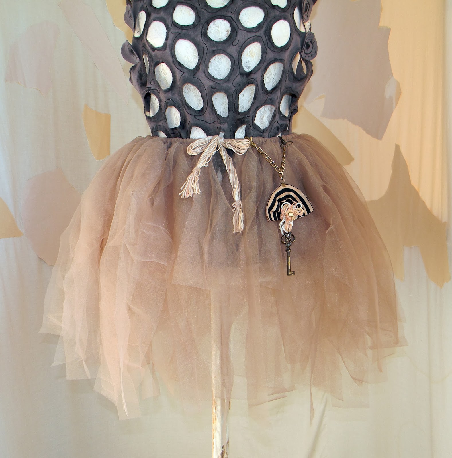 Tan Brown Taupe Tutu Ballerina Skirt Tulle Fashion Steamy Fairy Goth Skirt