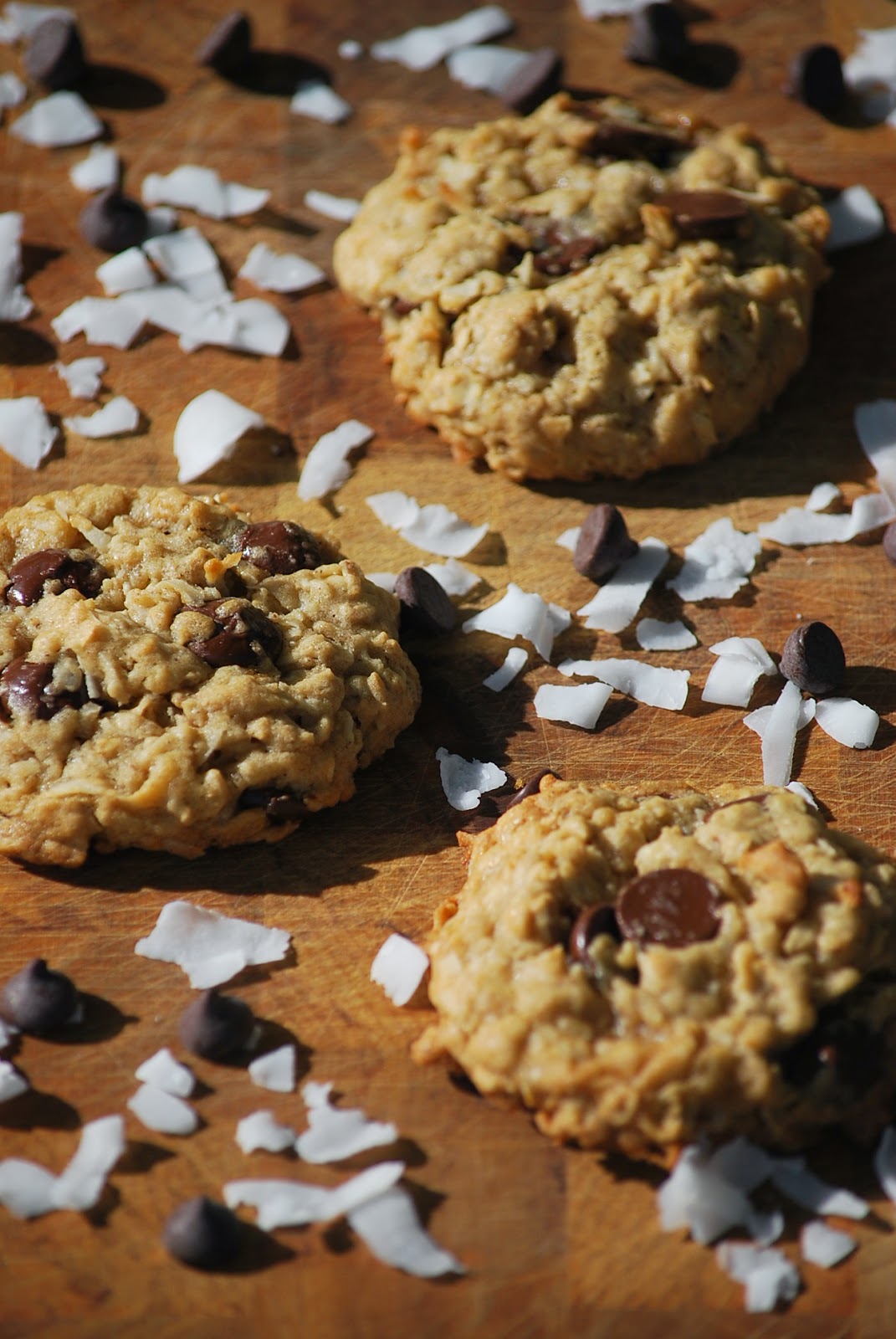 My story in recipes Dark Chocolate Coconut Oatmeal Cookies