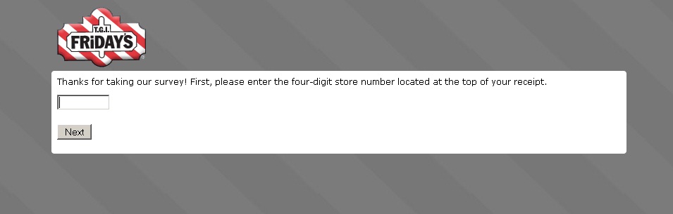 Screenshot of www.tgifsurvey.