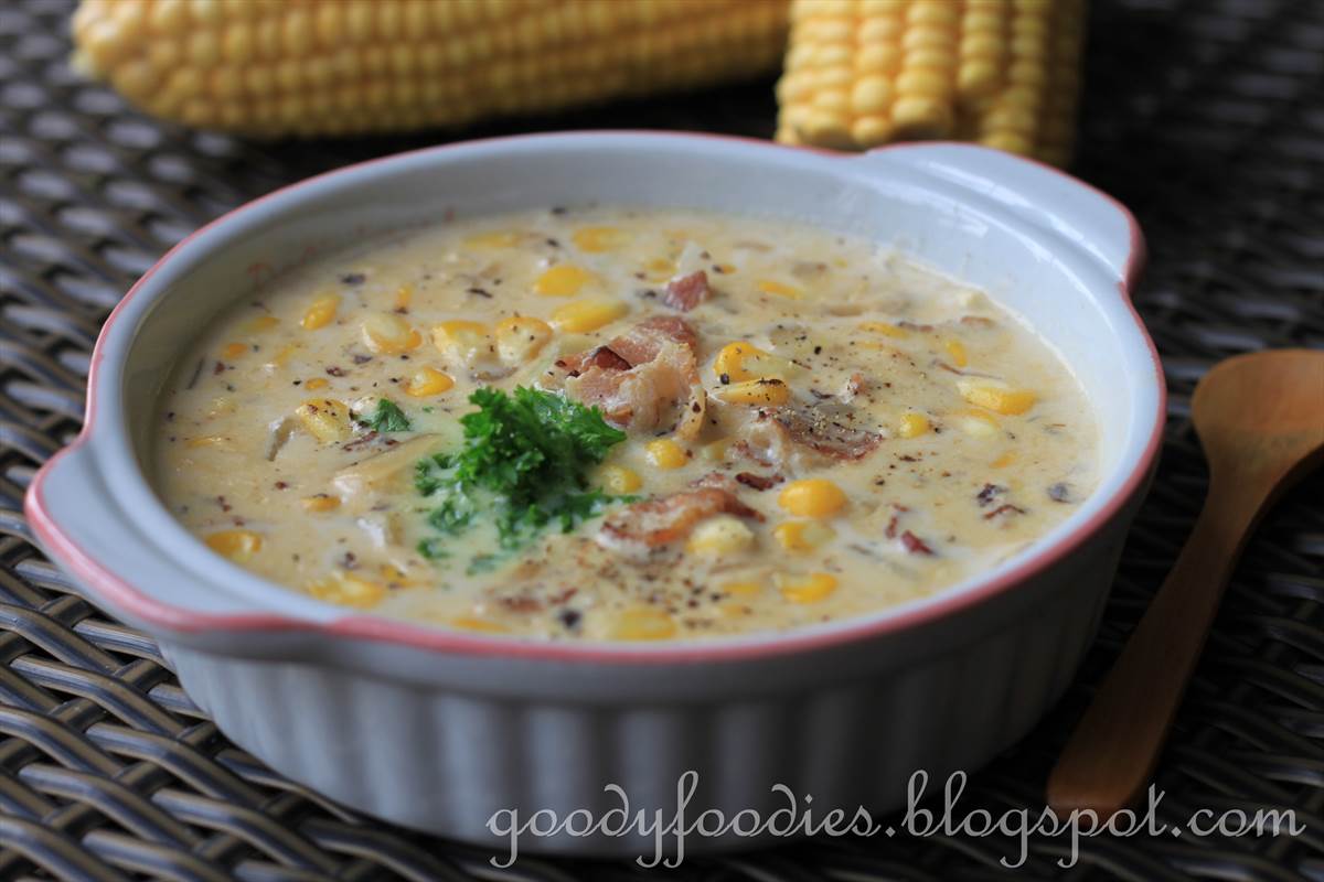 GoodyFoodies Recipe Corn, bacon and potato chowder (Curtis Stone)