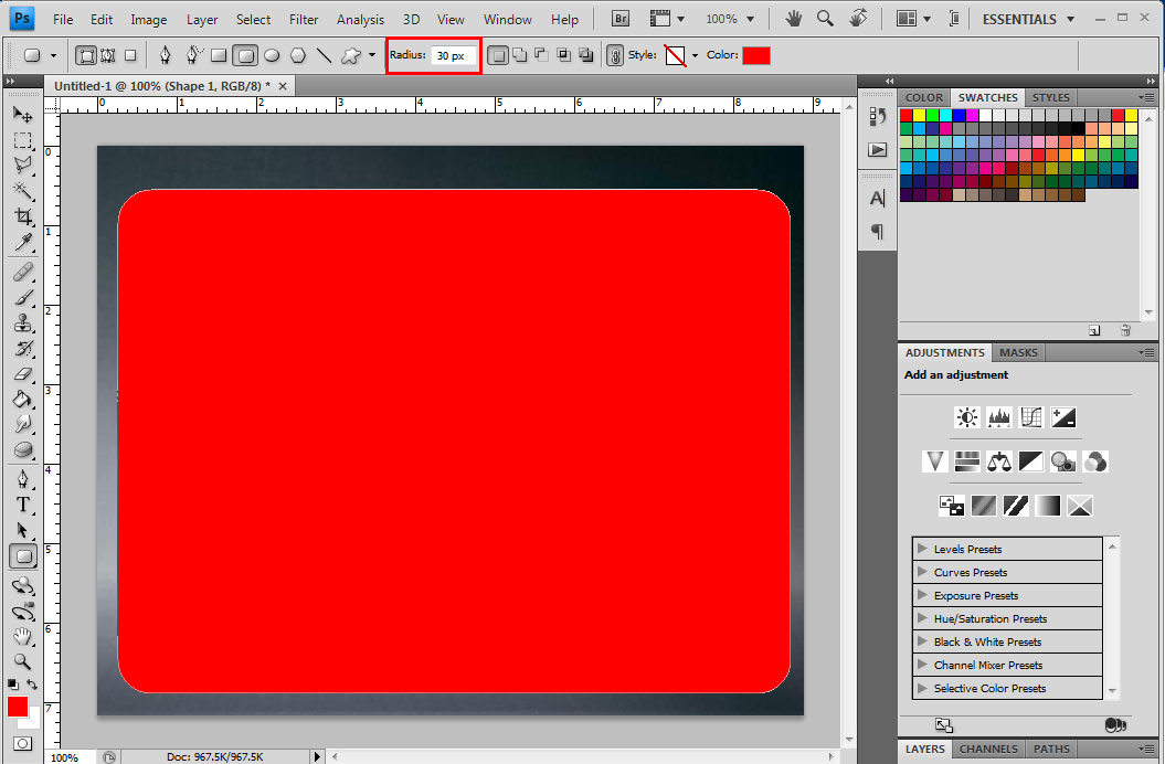 How To Make Round Edge Image In CS4 CS5 HypenTech
