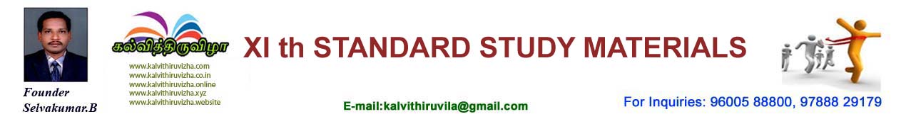 XIth STANDARD STUDYMATERIAL