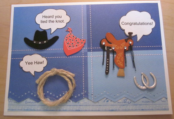 Western theme Wedding card