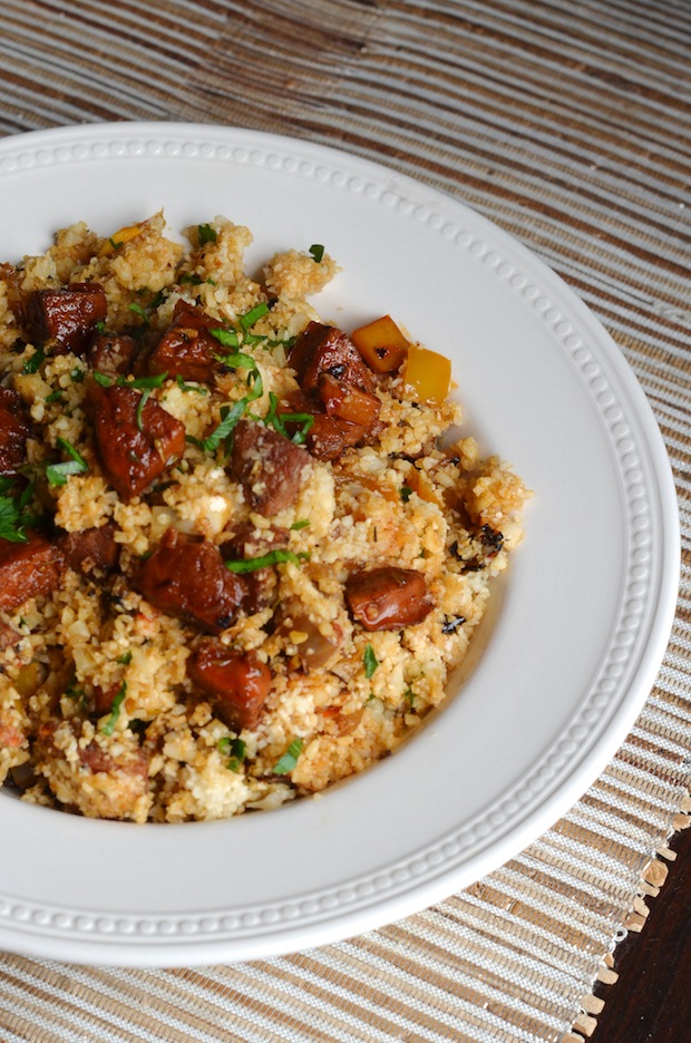 Cauliflower Dirty Rice with Andouille Sausage (Paleo) Always Order