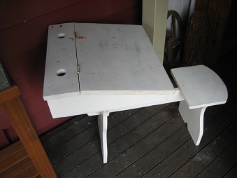 The Antique Polishers Shabby Painted White Old School Desk