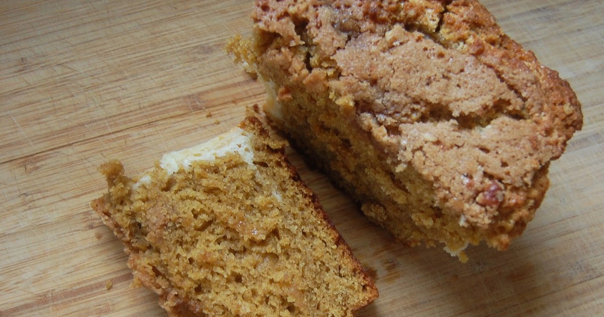Cassie Craves Pumpkin Cream Cheese Bread with Pecan Streusel