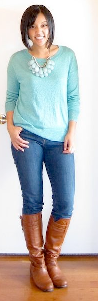 mint sweater outfit