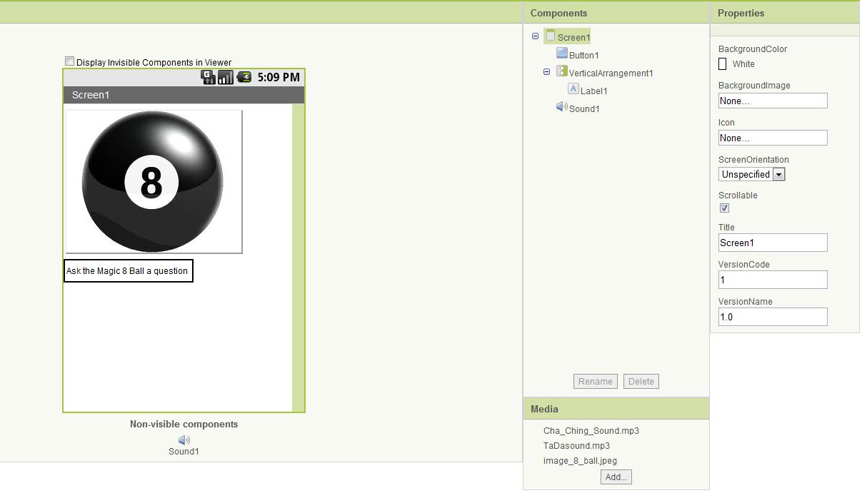 IST Blog 2012&hellip; App Inventor Magic 8 Ball