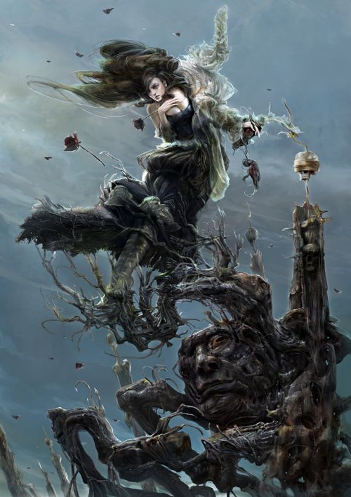 Kuang Hong illustrations fantasy dark grim Wind Kuang Hong illustrations fantasy dark grim Wind