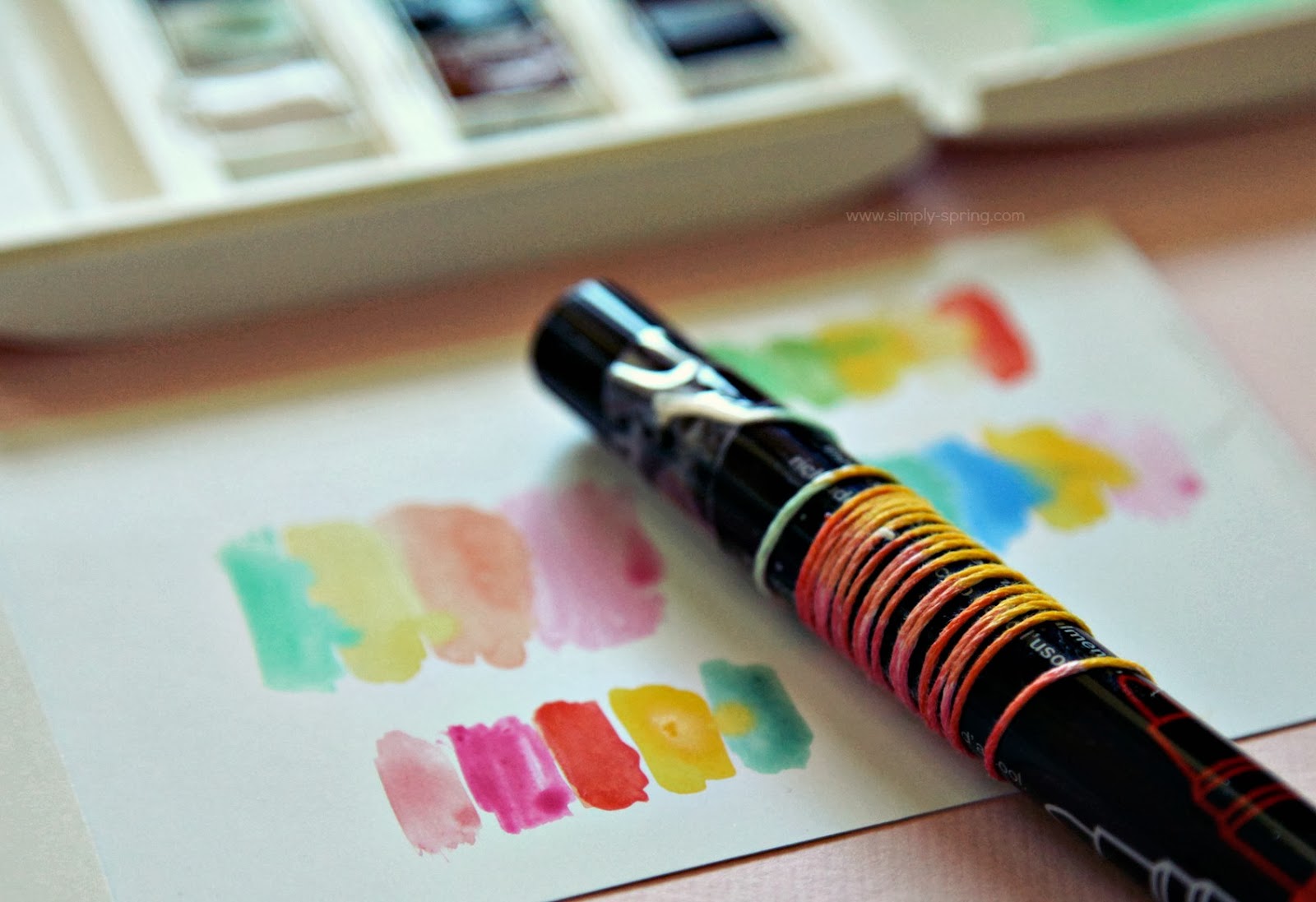 HOW TO hand dye embroidery floss SIMPLY SPRING