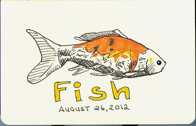 Fish - Pen and Ink and Watercolour by Ana Tirolese ©2012