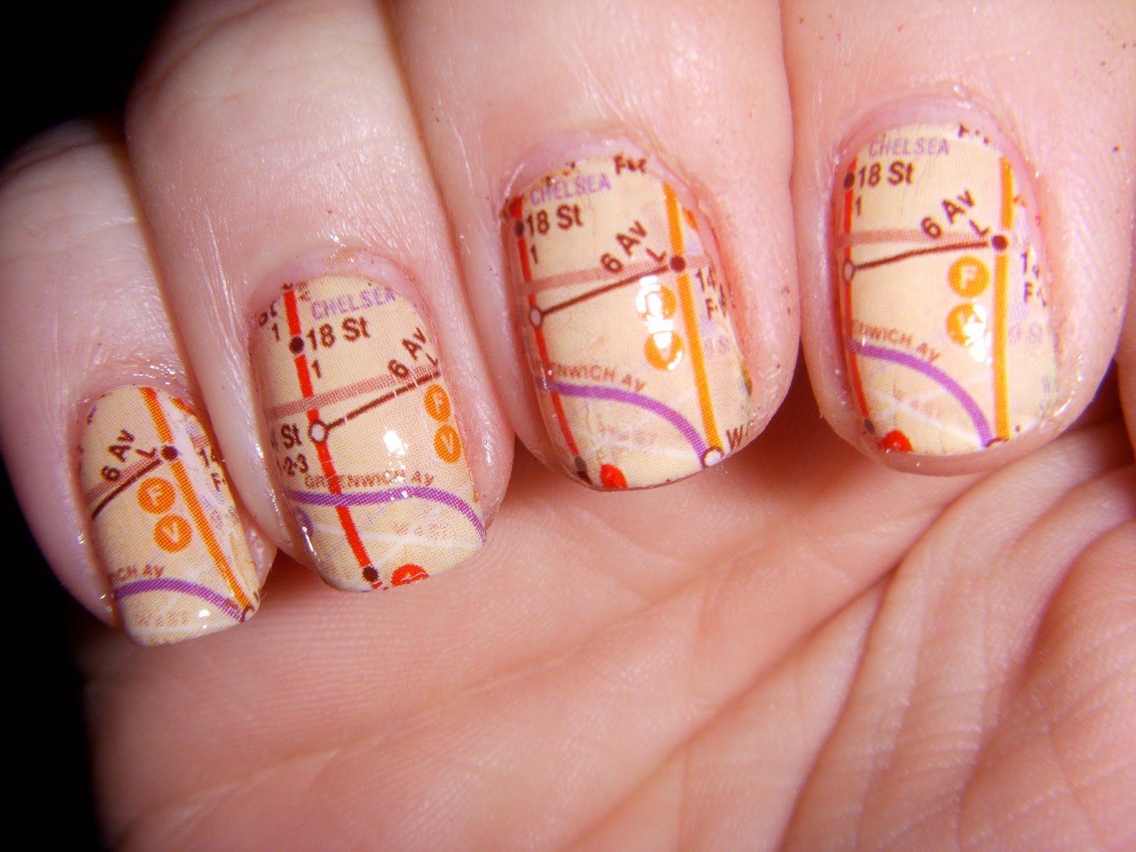 6. Map Nail Art Tutorial for Short Nails - wide 4