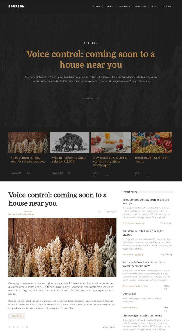 Bourbon responsive themes for wordpress blogs