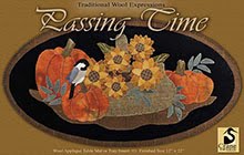 Passing Time Wool Applique Centerpiece Mat 12" x 22"